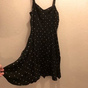 Black and white polka dots aline dress